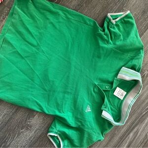 Adidas Emerald Polo with Button Detail